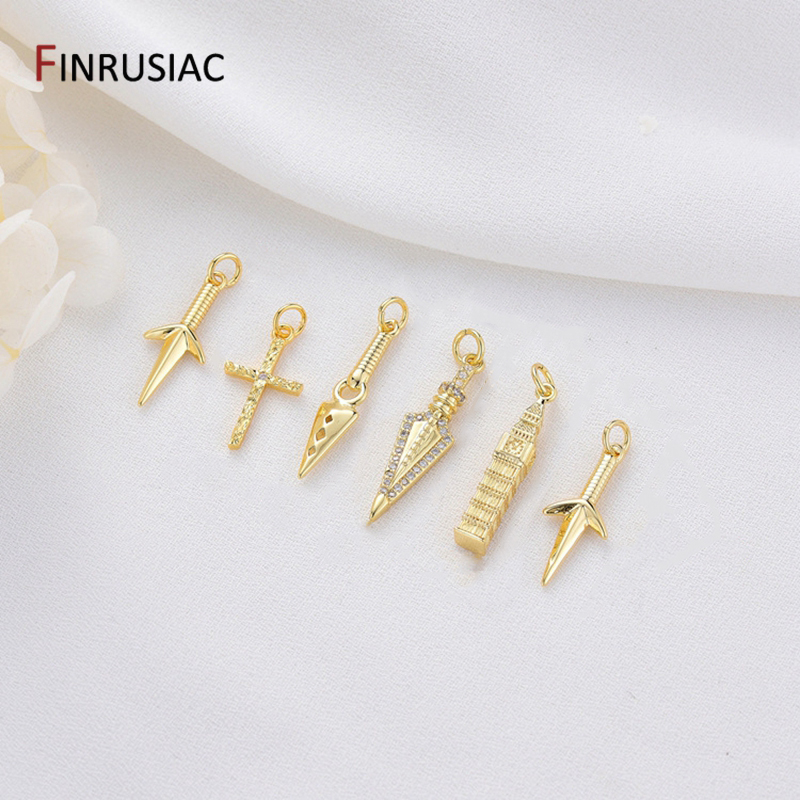 Jewelry Making London - 14K Gold Plated Brass Cross/London Monument
