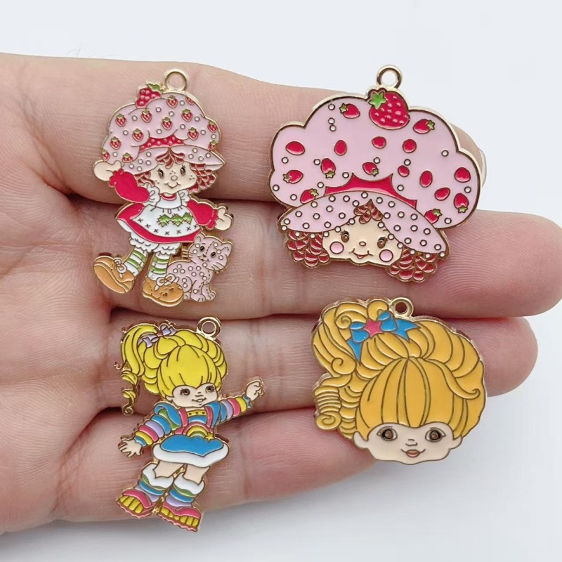 Jewelry Making Metals - 10pcs Cute Little Girl Enamel Metal