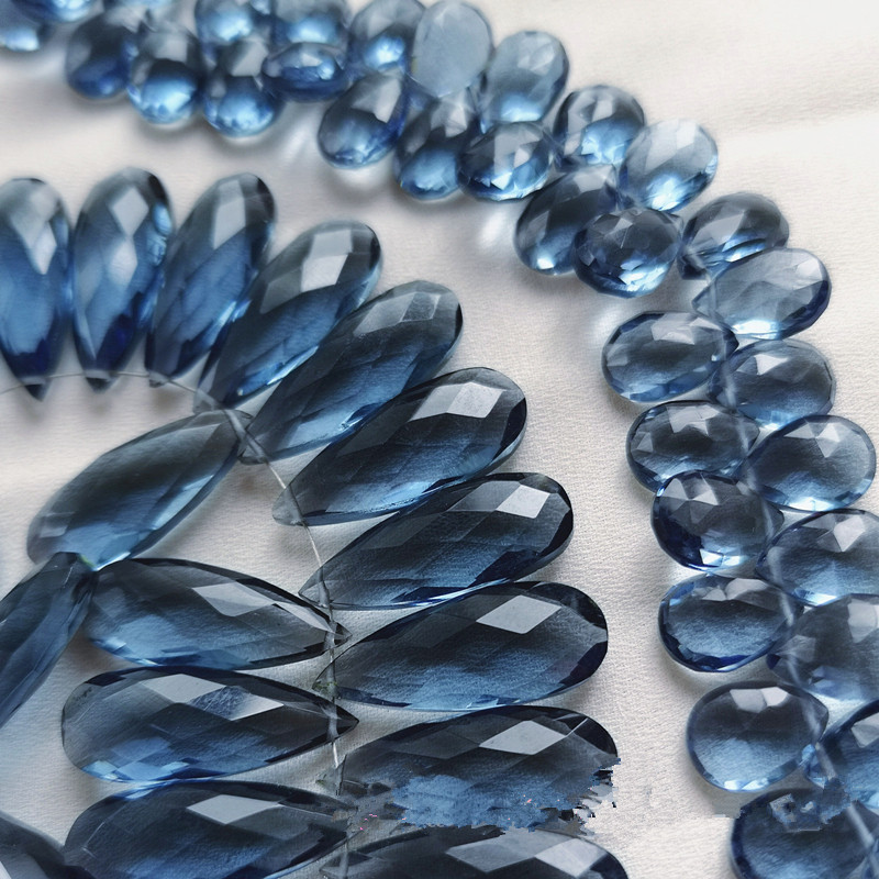 Jewelry Making London - 2Pieces Loose Beads London Blue Color