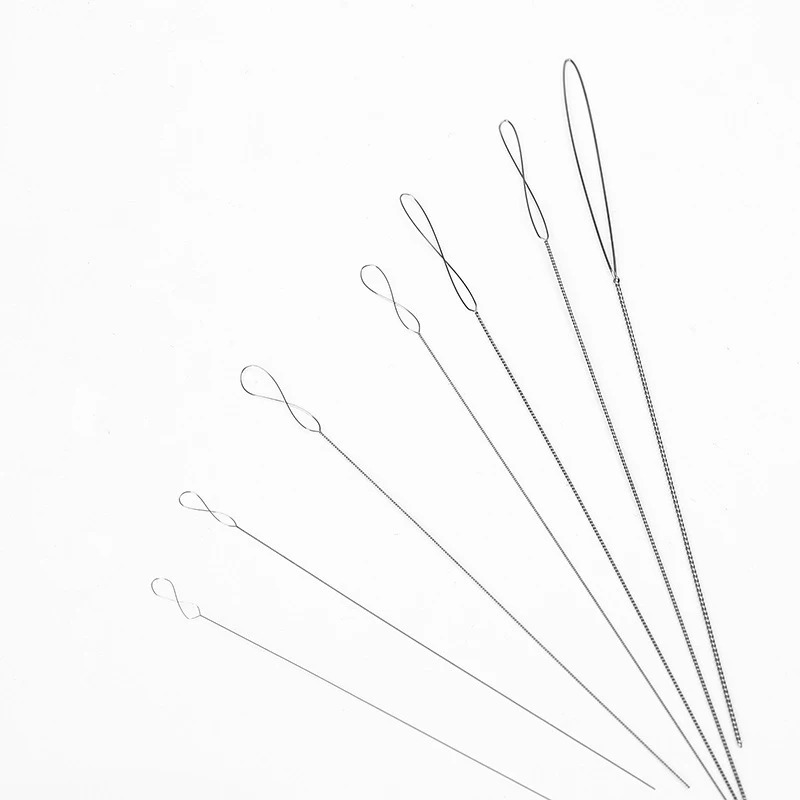 7pcs Soft Twisted Wire Needles - Knotting Cord Silk 评论和价格