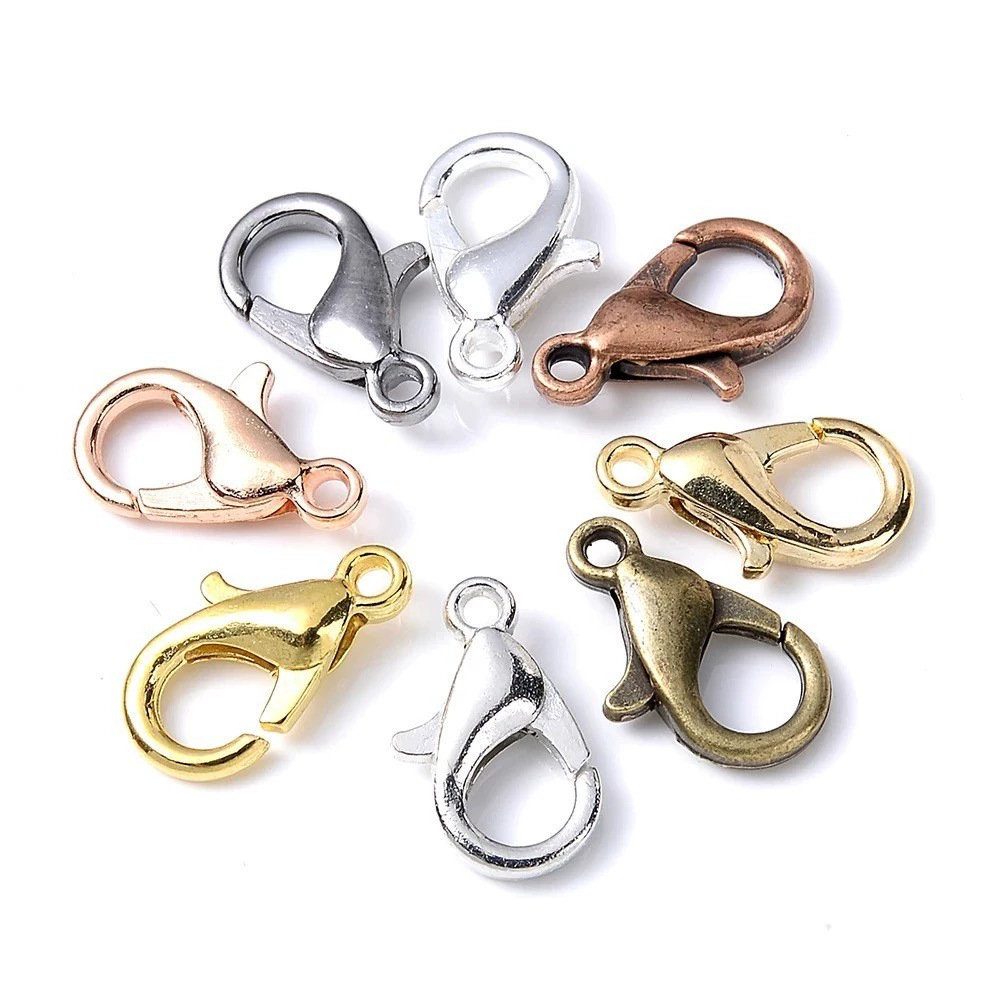100pcs 9 12 14mm Zinc Alloy Lo - Jewelry Making Materials 评论和价格