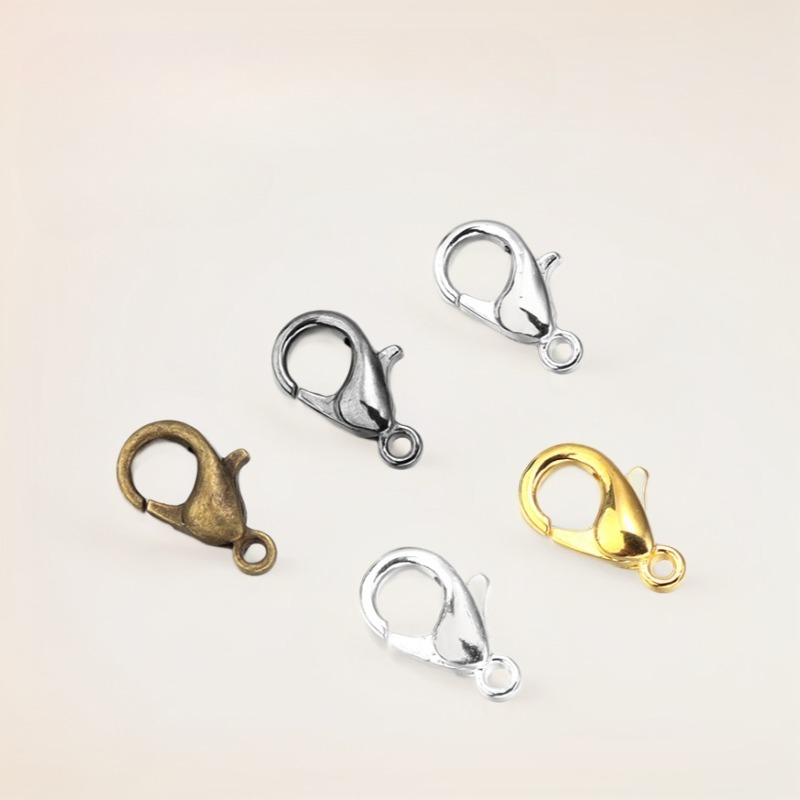 100pcs 9 12 14mm Zinc Alloy Lo - Jewelry Making Materials 评论和价格