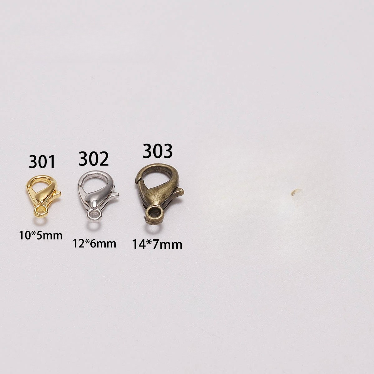 100pcs 9 12 14mm Zinc Alloy Lo - Jewelry Making Materials 评论和价格