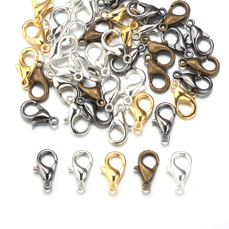 100pcs 9 12 14mm Zinc Alloy Lo - Jewelry Making Materials 评论和价格