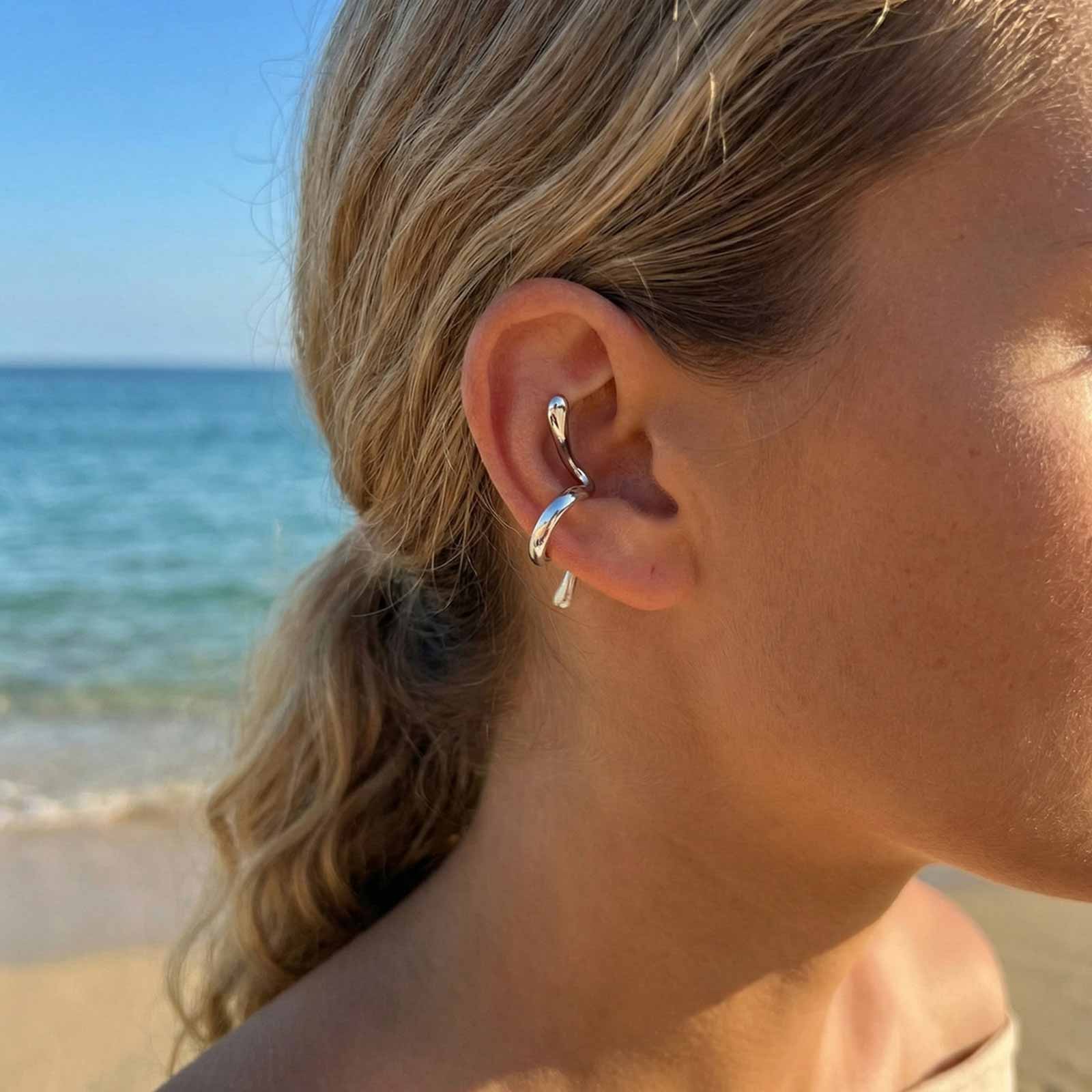 Snake Shape Ear Cuff for Women - Jewelry Making Jewelry 评论和价格