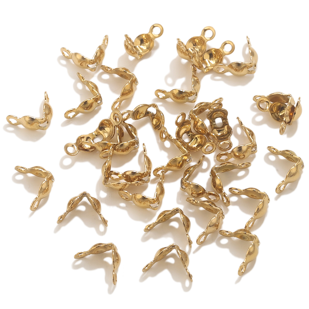50pcs PVD Gold Plated Stainles - Jewelry Making Materials 评论和价格