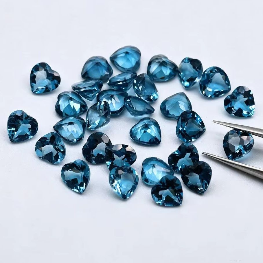Natural Heart Cut London Blue  - Jewelry Making London 评论和价格