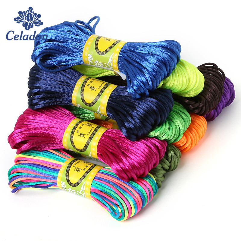2mm 20meter Soft Satin Rattail - Knotting Cord Silk 评论和价格