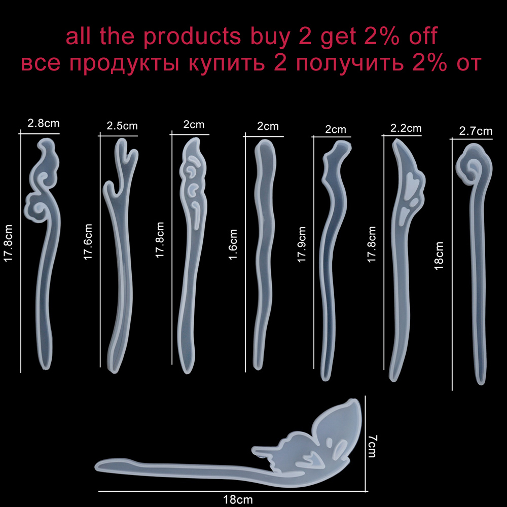 1Pcs Hairpin Hair Stick Silico - Jewelry Making Tools List 评论和价格