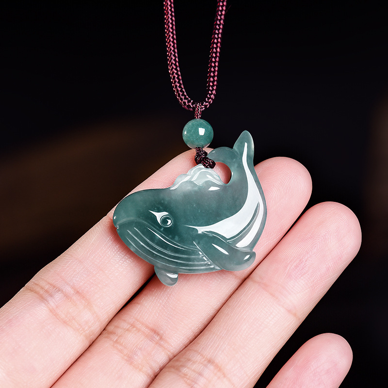 Natural Burmese Jadeite Whale  - Jewelry Making Jewelry 评论和价格