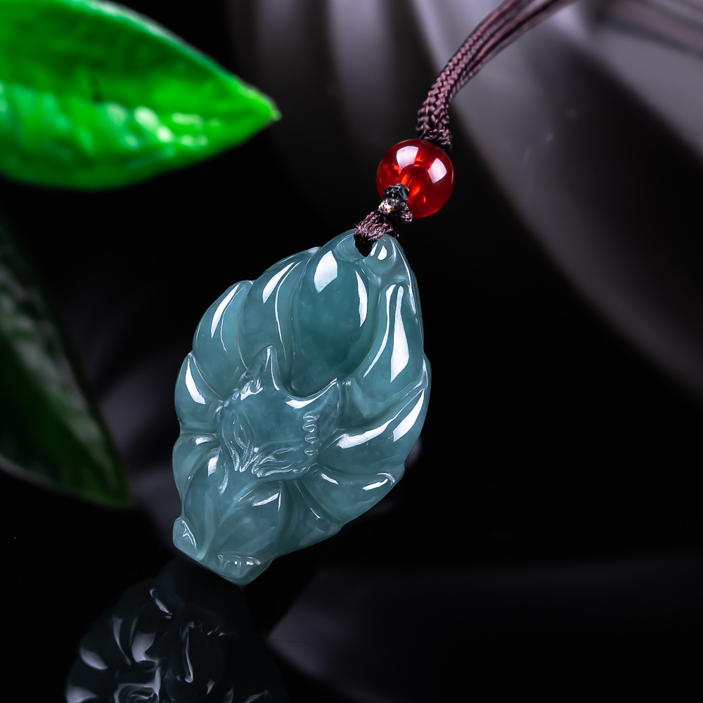Natural Burmese Jadeite Fox Pe - Jewelry Making Jewelry 评论和价格