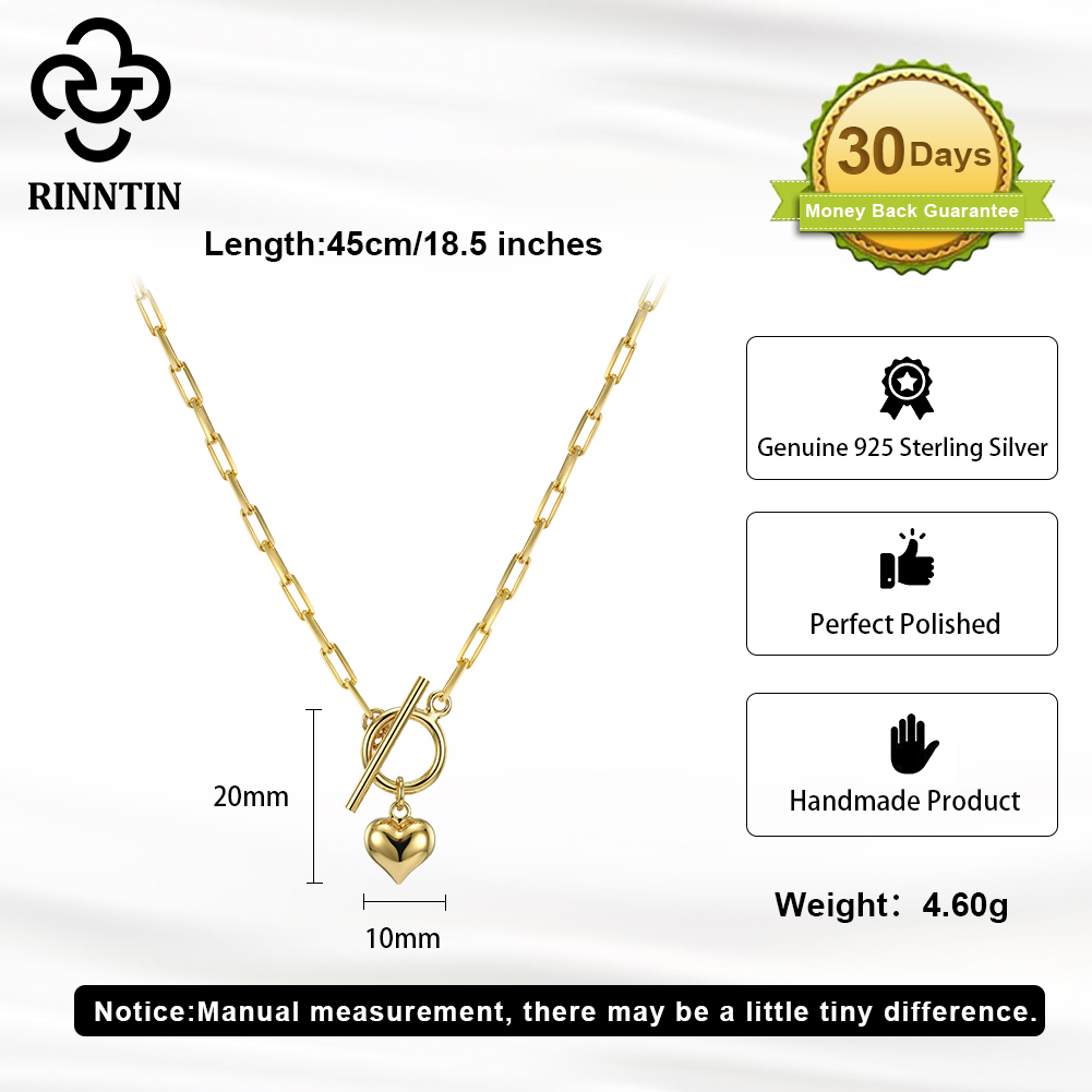 Rinntin 925 Sterling Silver 14 - Toggle Clasp Gold 评论和价格