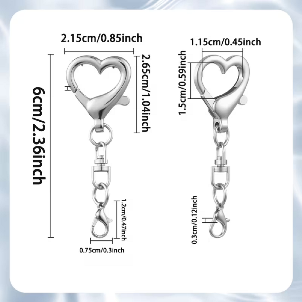 5/15/30Pcs Heart Shaped Swivel - Jewelry Making Materials 评论和价格