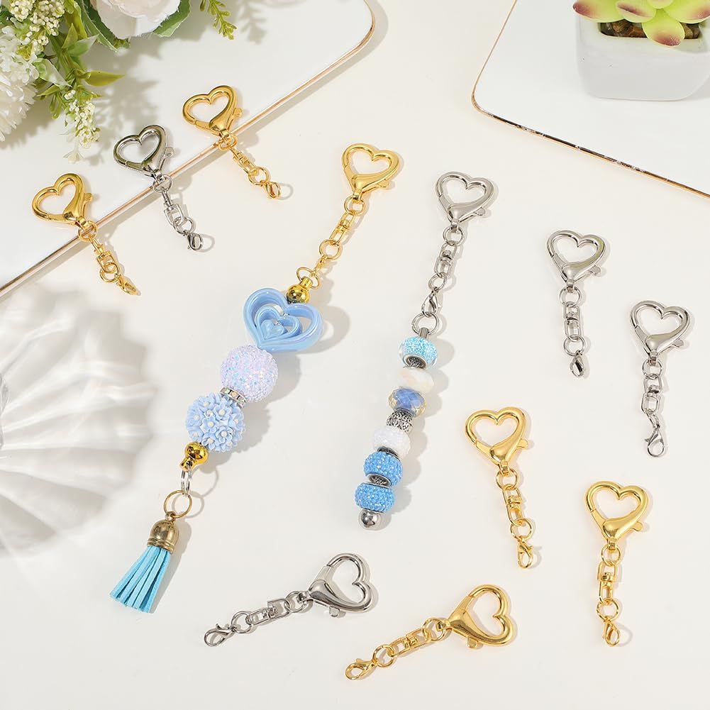 5/15/30Pcs Heart Shaped Swivel - Jewelry Making Materials 评论和价格