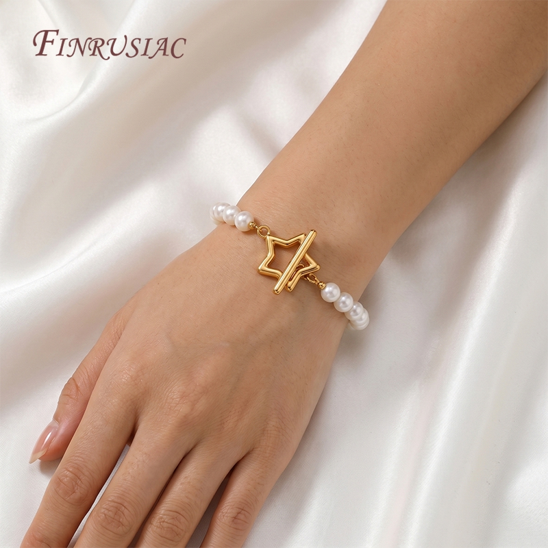 18K Gold Plated Hollow Star OT - Toggle Clasp Gold 评论和价格