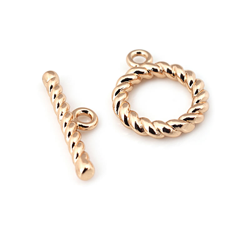 18K Gold Color Brass Geometry  - Toggle Clasp Gold 评论和价格