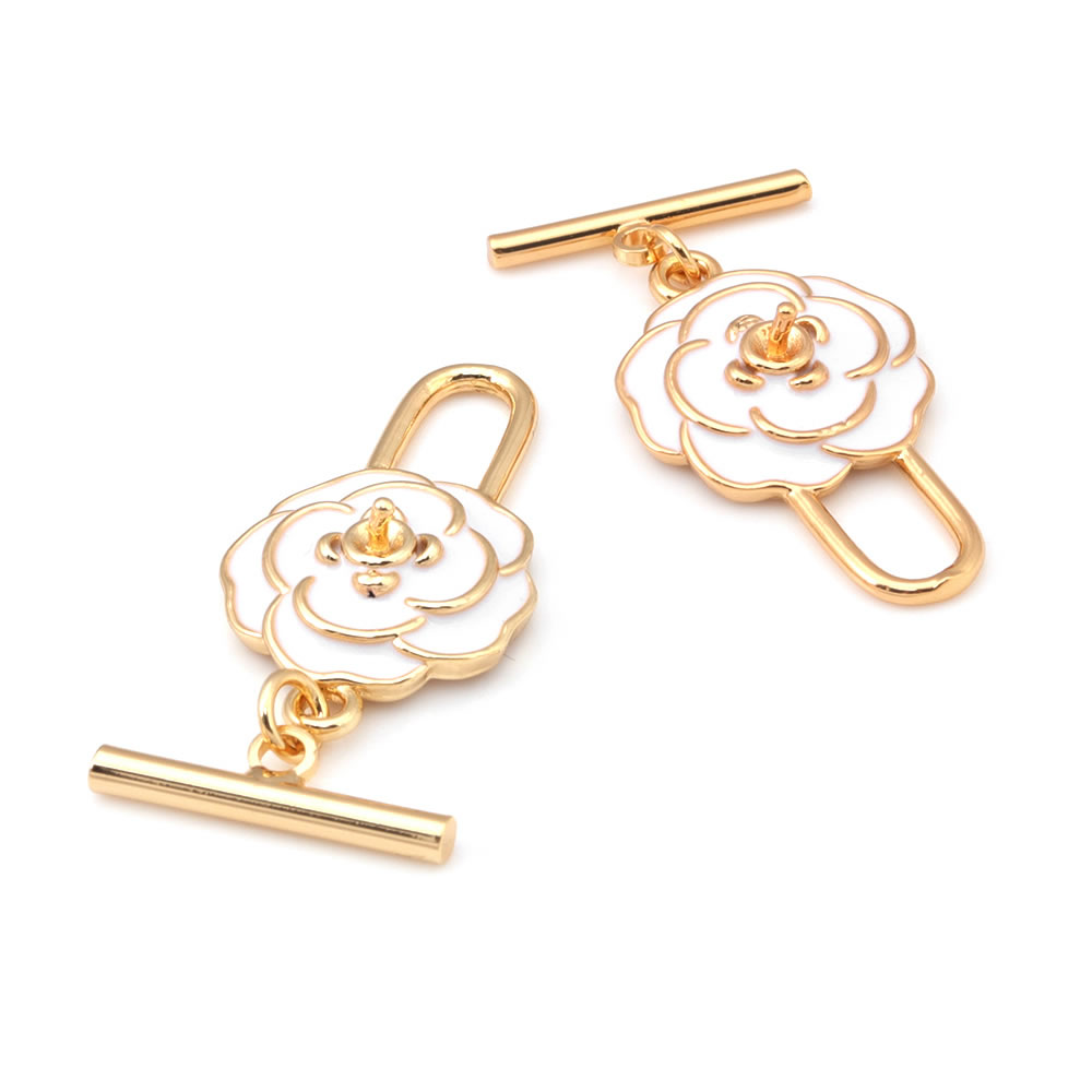 18K Gold Color Brass Geometry  - Toggle Clasp Gold 评论和价格