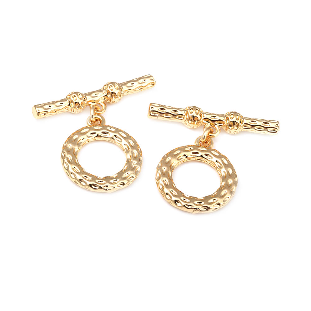 18K Gold Color Brass Geometry  - Toggle Clasp Gold 评论和价格