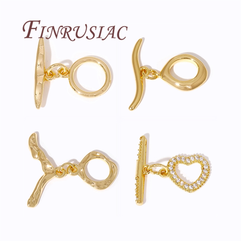 18K Gold Plated OT Toggle Clas - Toggle Clasp Gold 评论和价格