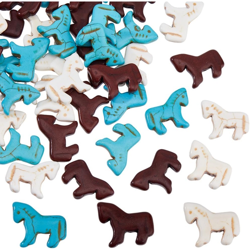 45pcs Synthetic Turquoise Bead - Jewelry Making Charms 评论和价格