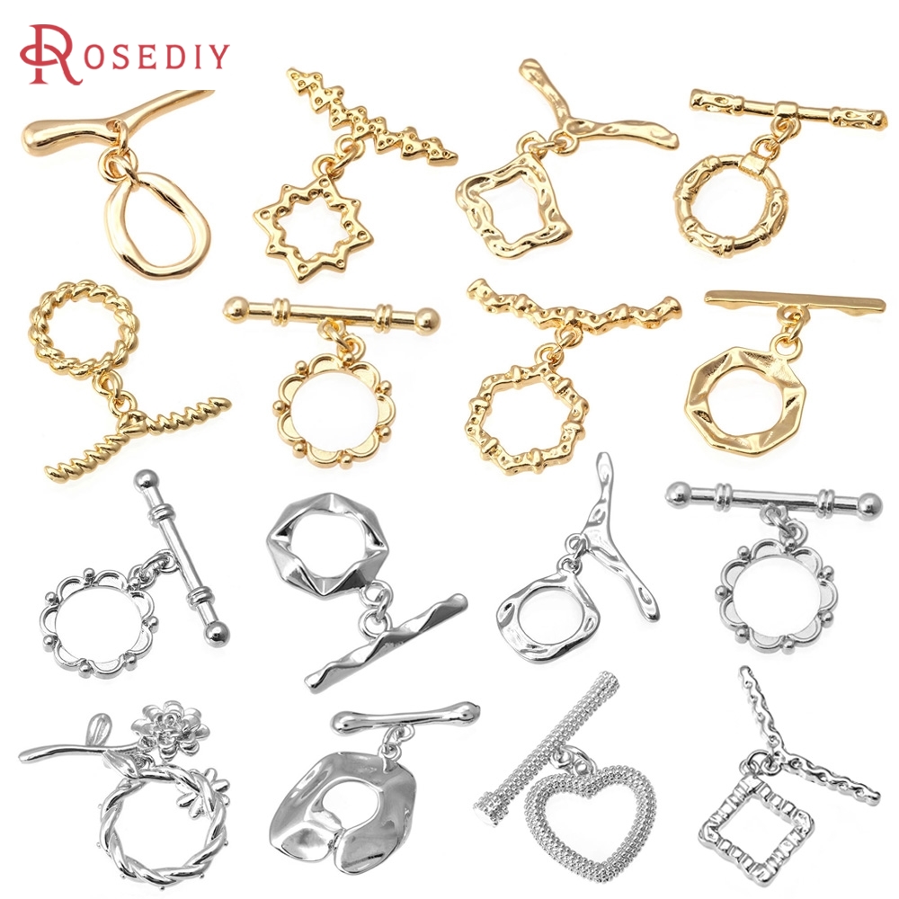 6 Sets 18K Gold Color Brass Ro - Toggle Clasp Gold 评论和价格