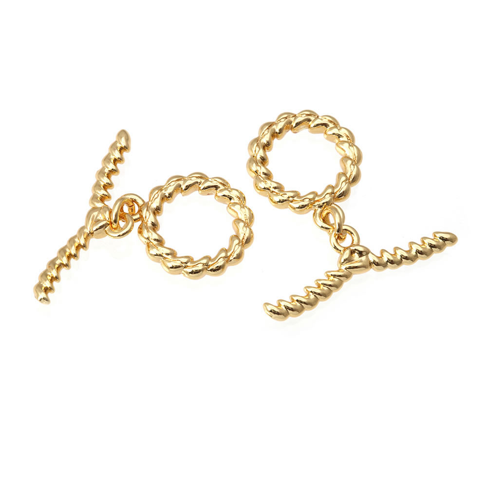 6 Sets 18K Gold Color Brass Ro - Toggle Clasp Gold 评论和价格