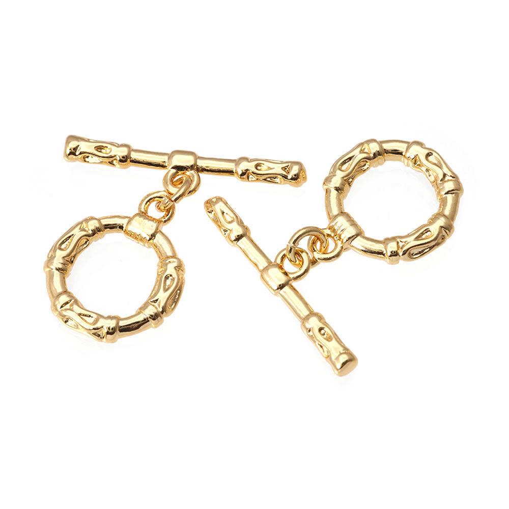 6 Sets 18K Gold Color Brass Ro - Toggle Clasp Gold 评论和价格