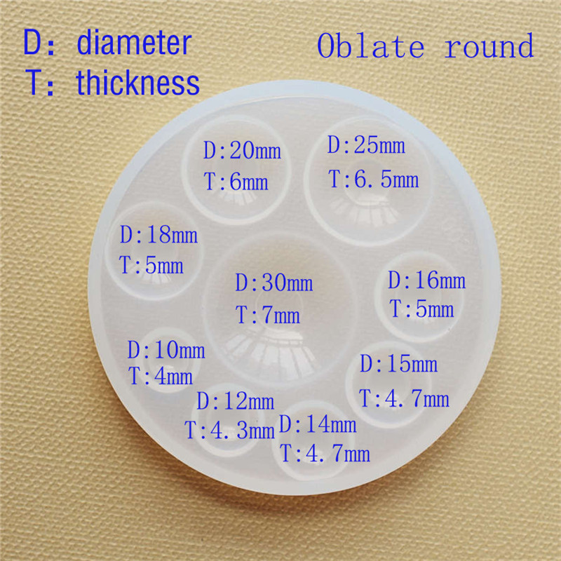 Silicone Mold half ball Oblate - Jewelry Making Tools List 评论和价格