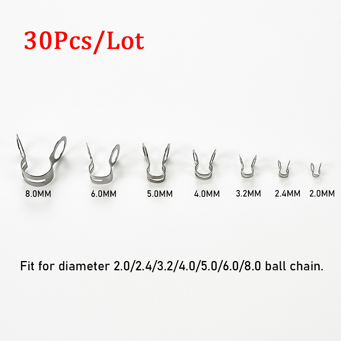 30Pcs Stainless Steel Ball Cha - Jewelry Making Metals 评论和价格