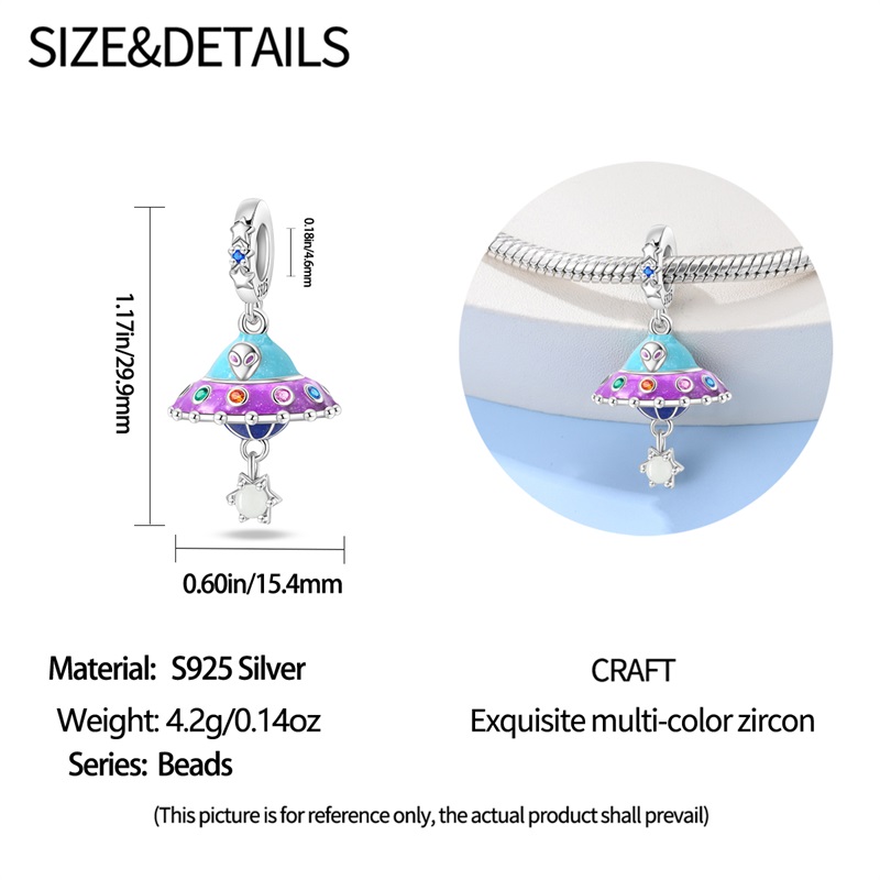 925 Sterling Silver Alien Glow - Jewelry Making Jewelry 评论和价格