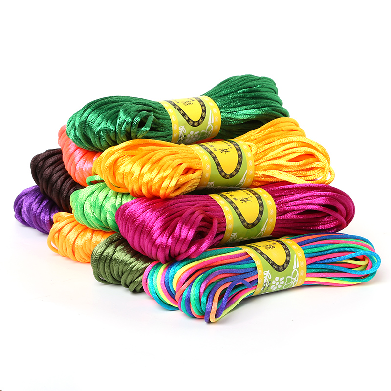 2.5mm 20 Meters Soft Satin Rat - Knotting Cord Silk 评论和价格