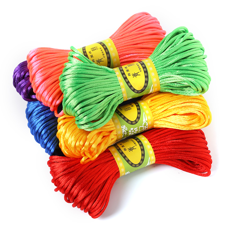2.5mm 20 Meters Soft Satin Rat - Knotting Cord Silk 评论和价格