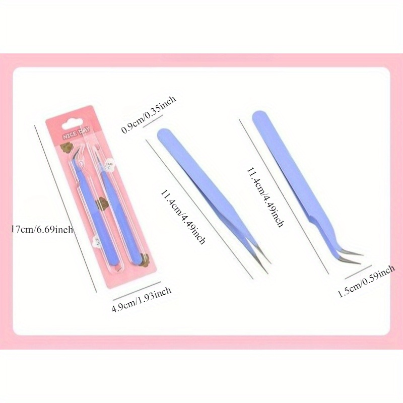 6pcs Tweezers Set - Angle and  - Jewelry Making Tools List 评论和价格