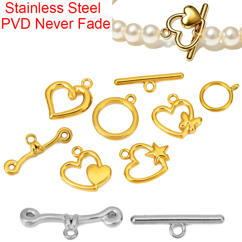 5sets PVD Never Fade Stainless - Jewelry Making Materials 评论和价格