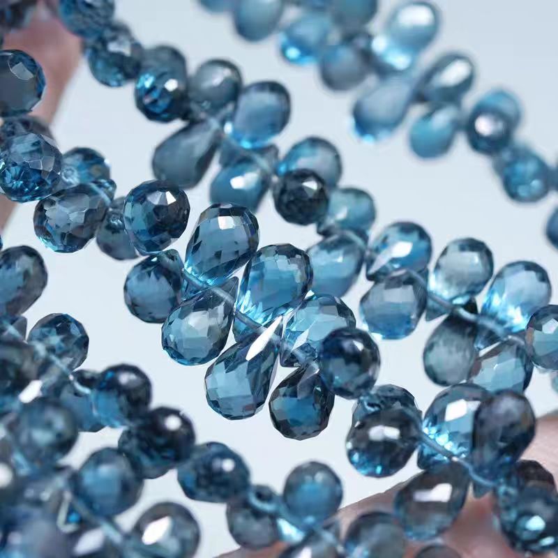 6A London blue Topaz drop face - Jewelry Making London 评论和价格