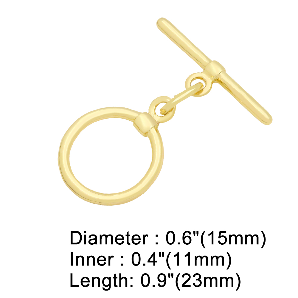 OCESRIO Trendy Toggle Round Cl - Toggle Clasp Gold 评论和价格