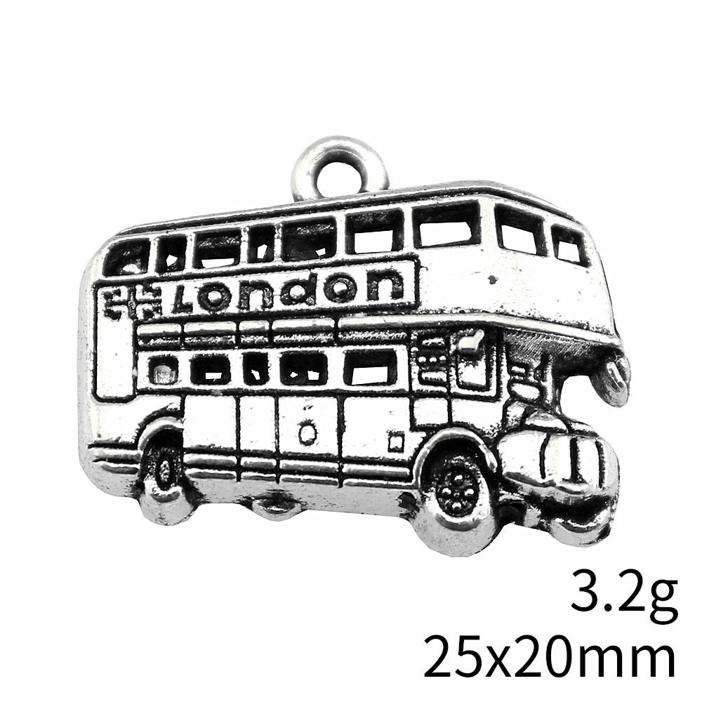 IFOCUS 10pcs/Lot London Bus Ch - Jewelry Making London 评论和价格