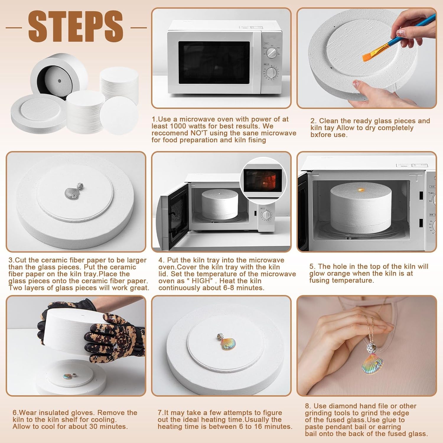 9pcs Large Microwave Kiln for  - Jewelry Making At Home 评论和价格