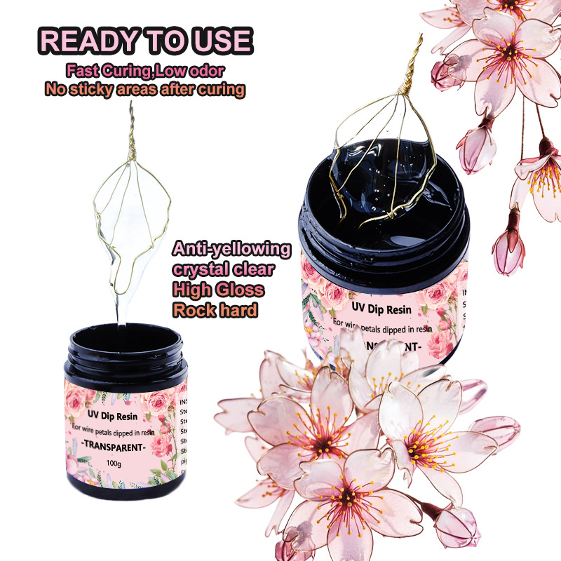 40/100/200g UV Dip Resin Glue  - Jewelry Making At Home 评论和价格