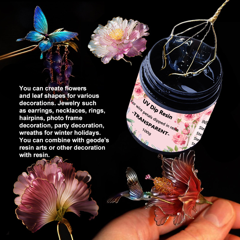 40/100/200g UV Dip Resin Glue  - Jewelry Making At Home 评论和价格
