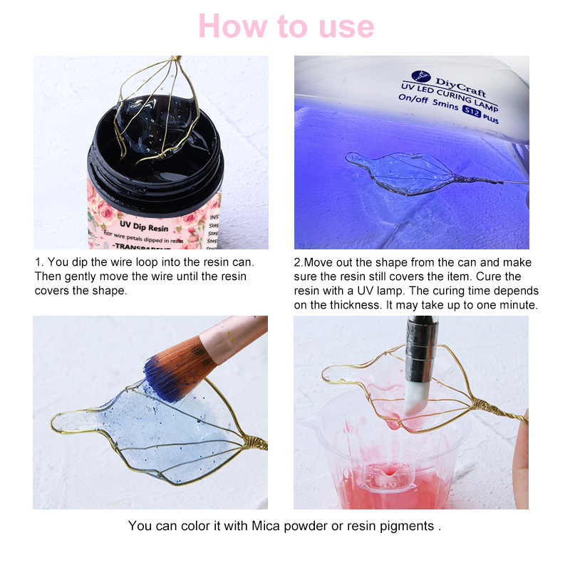 40/100/200g UV Dip Resin Glue  - Jewelry Making At Home 评论和价格