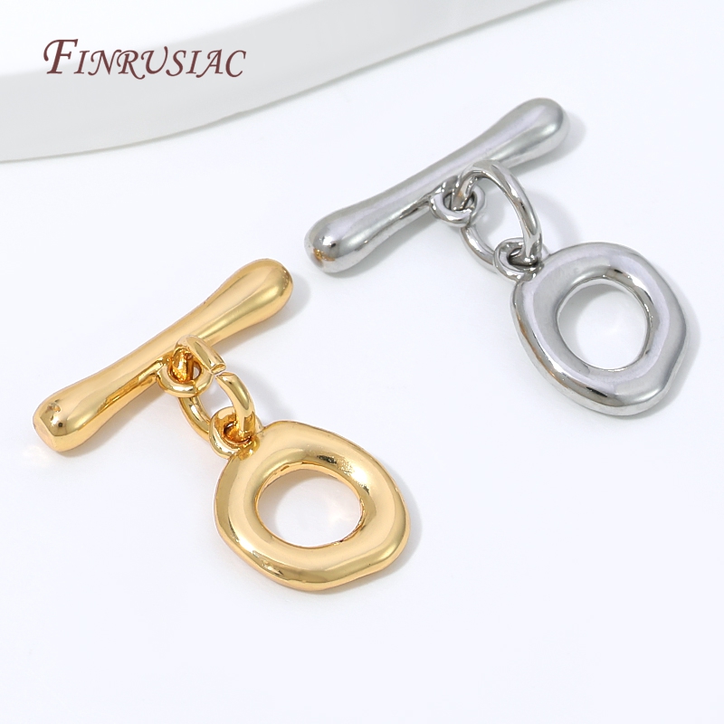 18K Gold Plated Irregular Oval - Toggle Clasp Gold 评论和价格