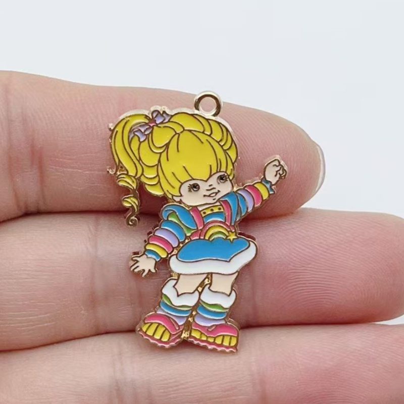 10pcs Cute Little Girl Enamel  - Jewelry Making Metals 评论和价格