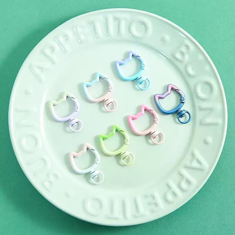 5-10PCS Gradient Cute Cat Clas - Jewelry Making Metals 评论和价格